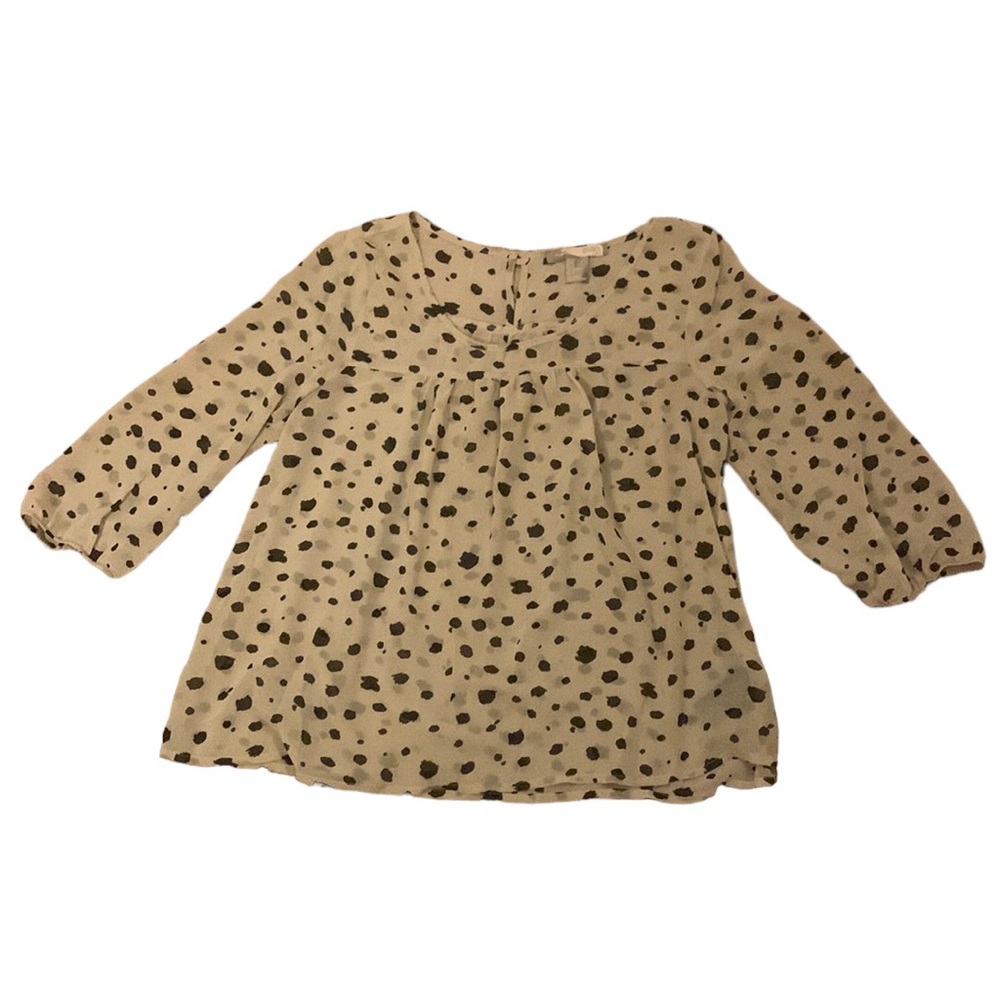 FOREVER 21 Sheer Cheetah Print Top, size S